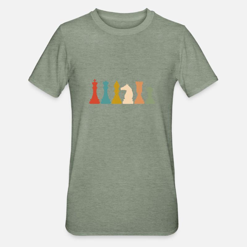 Chess piece chess player chess checkmate - Unisex Polycotton T-Shirt - heather military green