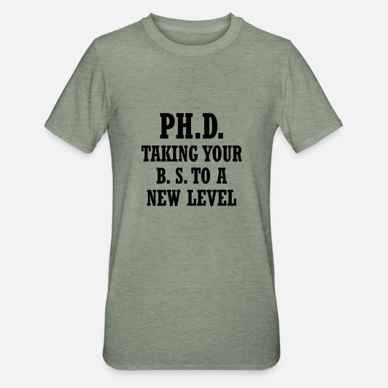 Doktor Phd Student Abschluss - Unisex Polycotton T-Shirt - Militärgrün meliert