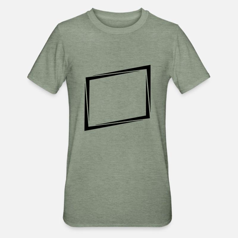Shield rectangle frame - Unisex Polycotton T-Shirt - heather military green