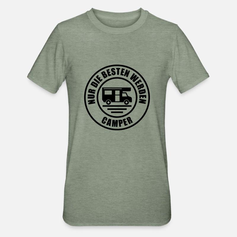 Camper - Unisex Polycotton T-Shirt - Militärgrün meliert