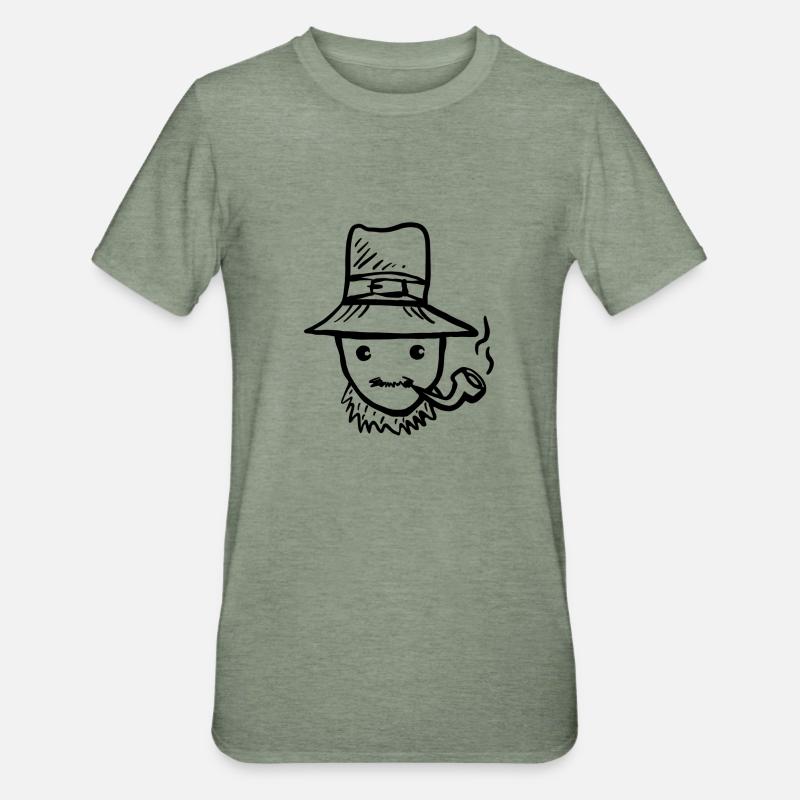 Leprechaun St. Patrick Day - T-shirt polycoton Unisexe - vert kaki chiné