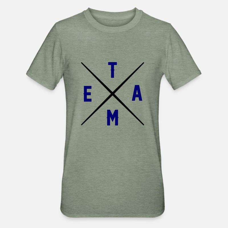 équipe - T-shirt polycoton Unisexe - vert kaki chiné