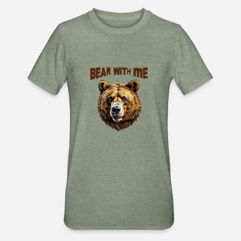 Supporte-moi - T-shirt polycoton Unisexe - vert kaki chiné