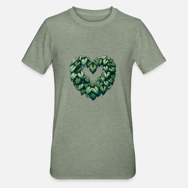 Pothos - Unisex Polycotton T-Shirt - heather military green