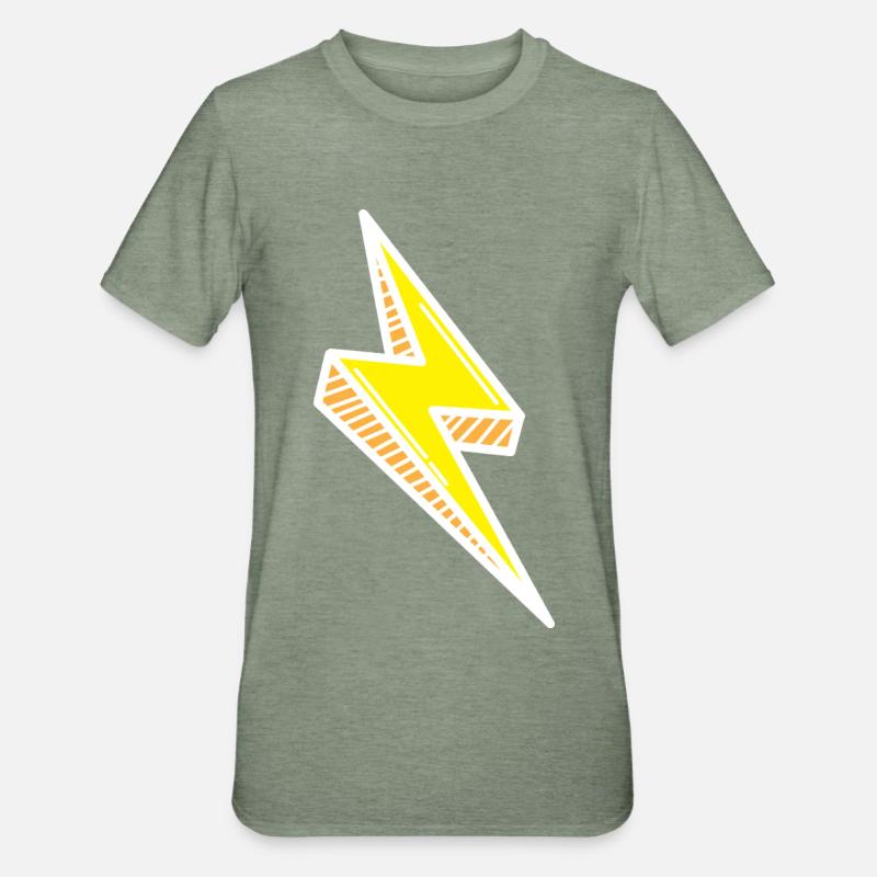 Blitz Comic Schnell - Unisex Polycotton T-Shirt - Militärgrün meliert