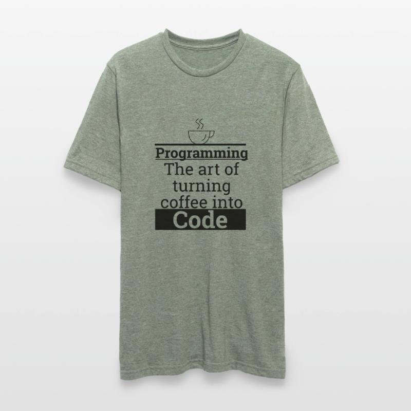 « Programming Coffee to Code » | Programmeurs T-shirt polycoton Unisexe