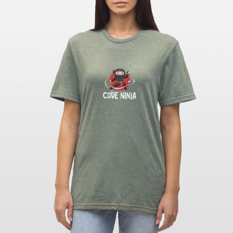 Programmation code ninja T-shirt polycoton Unisexe
