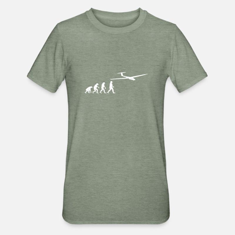 Planeurs Planeurs Evolution - T-shirt polycoton Unisexe - vert kaki chiné
