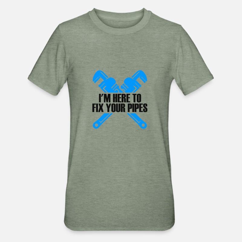 A Pipefitter Pipefitter Pipefitting - Unisex Polycotton T-Shirt - heather military green