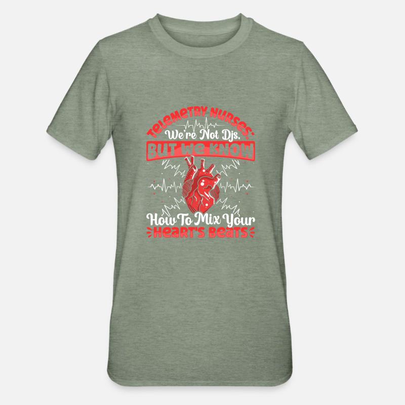 Nursing Assistent Design - Unisex Polycotton T-Shirt - Militärgrün meliert