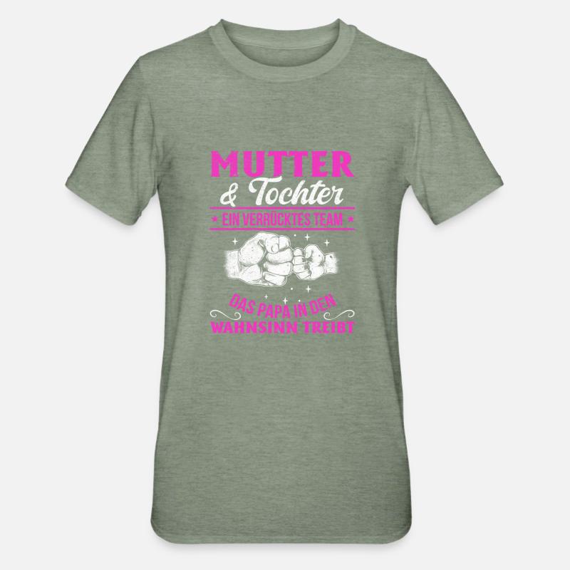 Mère et fille imbattables ensemble - T-shirt polycoton Unisexe - vert kaki chiné