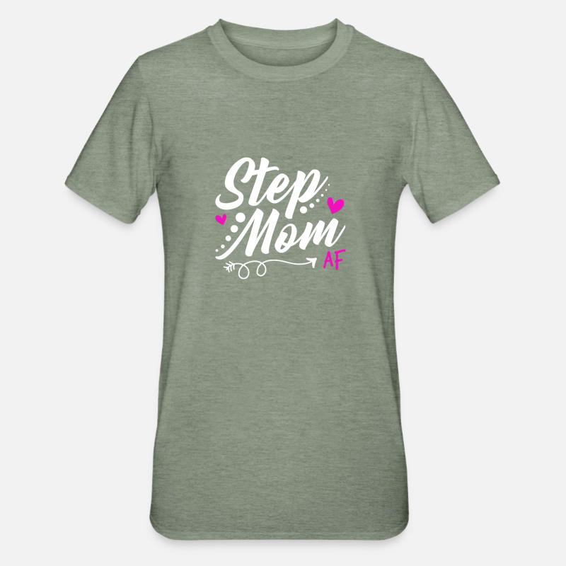 Stiefmutter Af - Unisex Polycotton T-Shirt - Militärgrün meliert