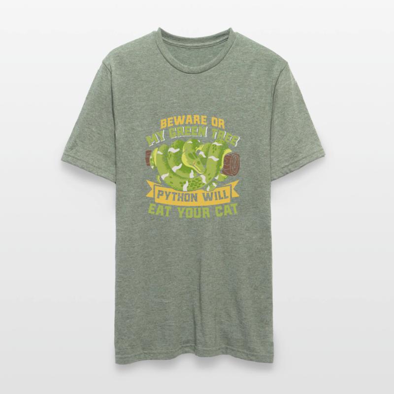 Green Tree Python Unisex Polycotton T-Shirt