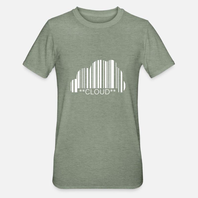 VapeCode Cloud - Unisex Polycotton T-Shirt - Militärgrün meliert