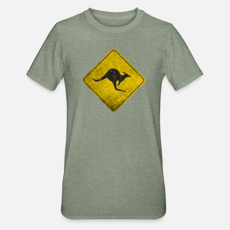 Kangaroo - Unisex Polycotton T-Shirt - heather military green