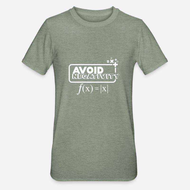 Avoid Negativity - white - Unisex Polycotton T-Shirt - heather military green