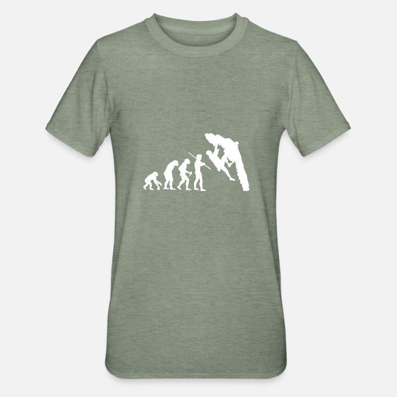 Evolution Bouldering Escalade T-shirt - T-shirt polycoton Unisexe - vert kaki chiné