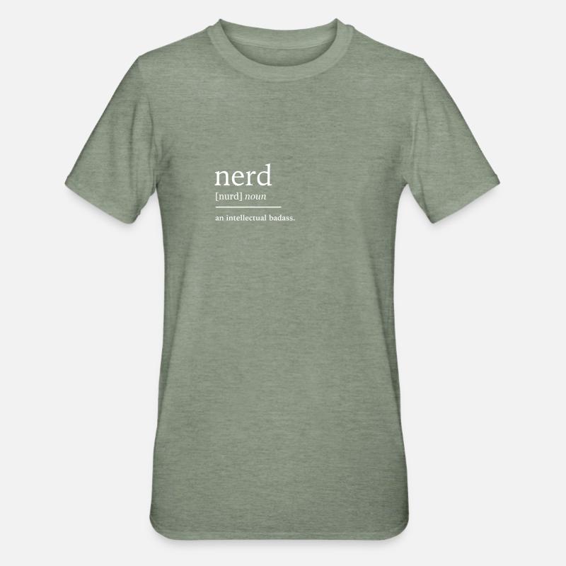 Nerd nerd - T-shirt polycoton Unisexe - vert kaki chiné