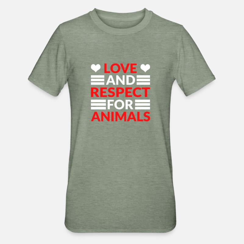 Respect Acceptation Tolérance Reconnaissance Validité - T-shirt polycoton Unisexe - vert kaki chiné