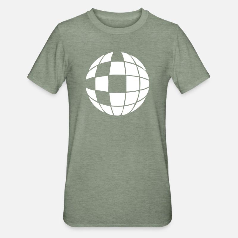 Boule disco boule disco - T-shirt polycoton Unisexe - vert kaki chiné