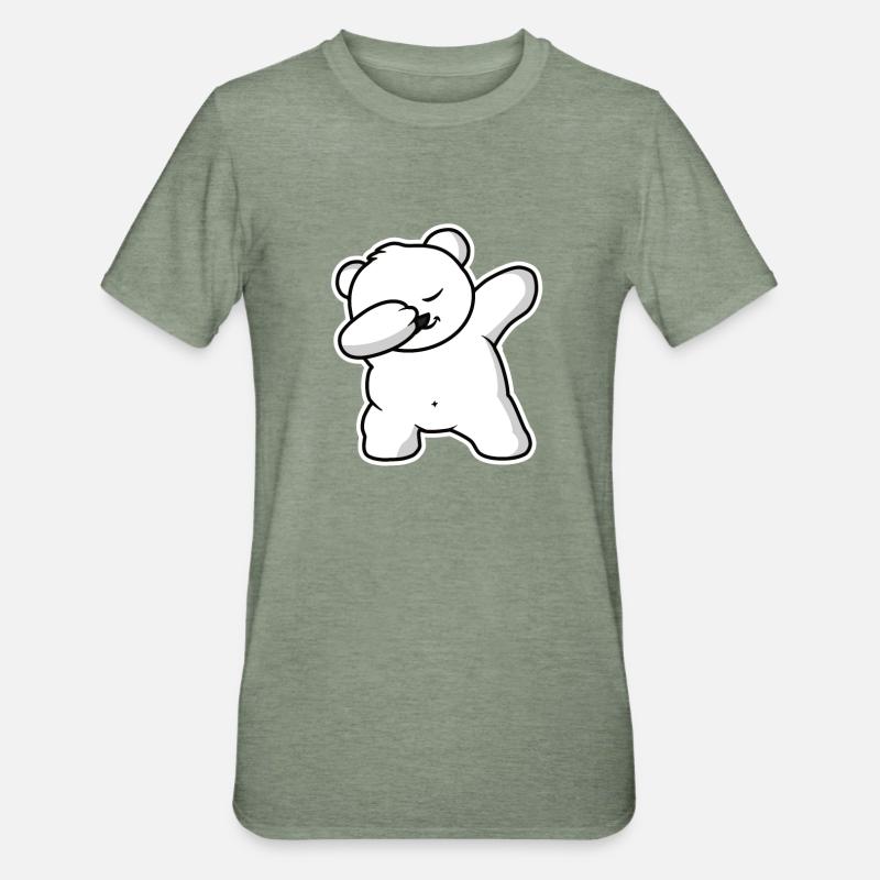 Winter Baer Eisbaer Dab - T-shirt polycoton Unisexe - vert kaki chiné