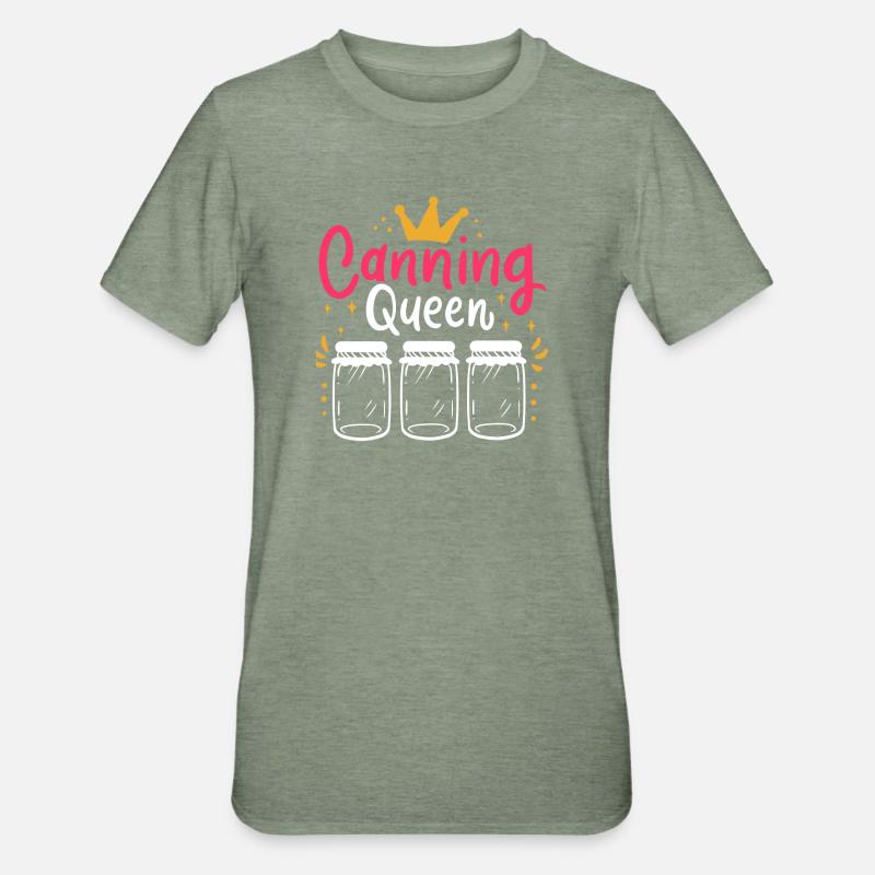 Einmachen Einkochen - Unisex Polycotton T-Shirt - Militärgrün meliert