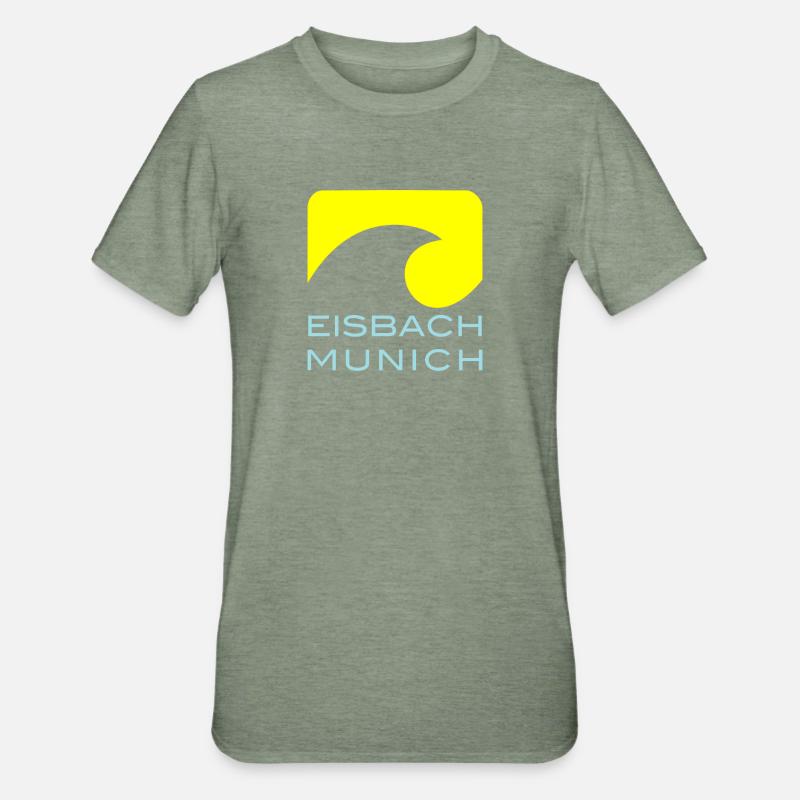 Munich Eisbach - Unisex Polycotton T-Shirt - Militärgrün meliert