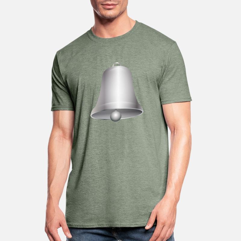 große silberfarbene Kirchen Glocke oder Glöckchen Unisex Polycotton T-Shirt