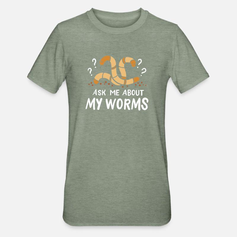 Worms Constructeurs de vers - T-shirt polycoton Unisexe - vert kaki chiné