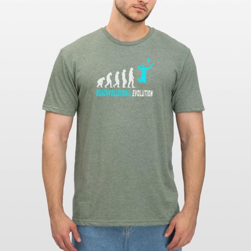Conception d'évolution de volleyball de plage / idée cadeau T-shirt polycoton Unisexe