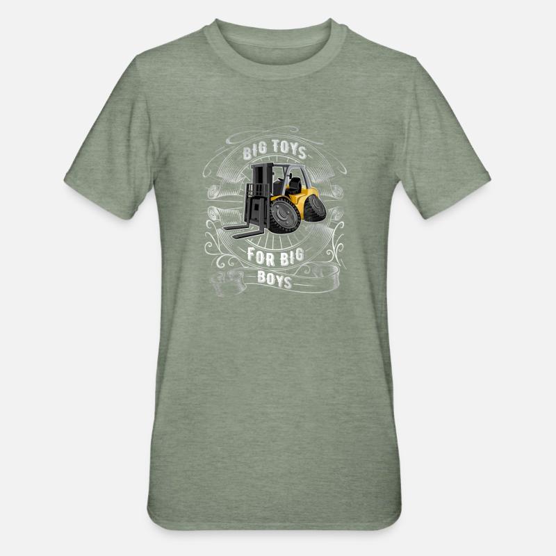 Chariot élévateur à fourche - T-shirt polycoton Unisexe - vert kaki chiné