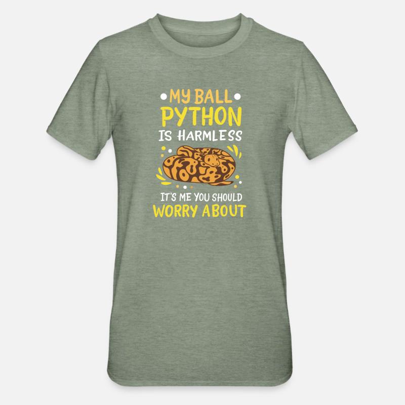 Boule Python - T-shirt polycoton Unisexe - vert kaki chiné