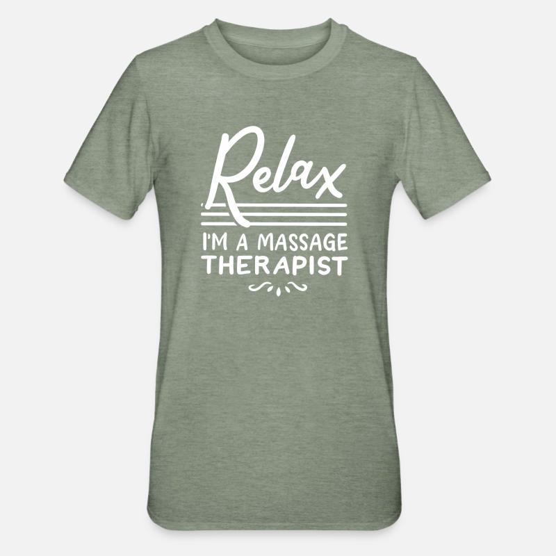 Massagetherapeut Massagetherapie - Unisex Polycotton T-Shirt - Militärgrün meliert