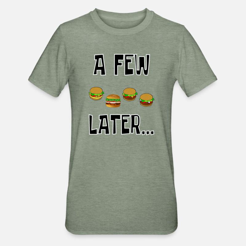 ein paar Hamburger später - Unisex Polycotton T-Shirt - Militärgrün meliert