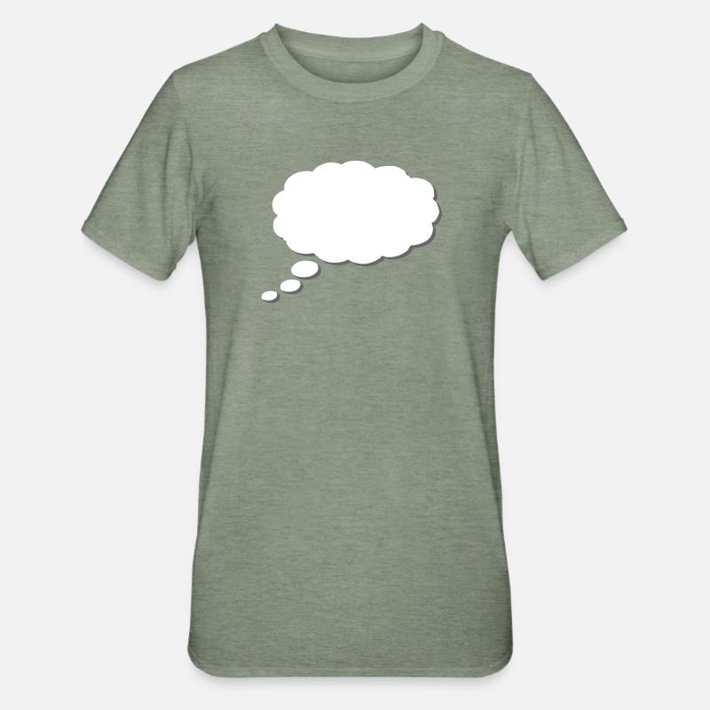 Thought Cloud, Thinkbubble. To personalize - Unisex Polycotton T-Shirt - heather military green