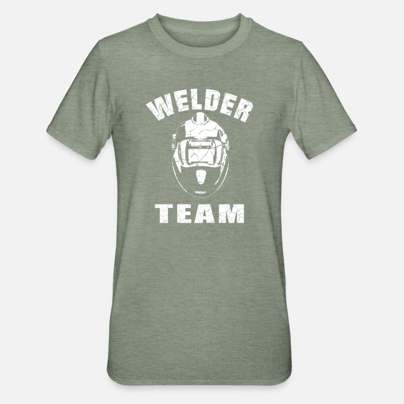 Conception de l’équipe de soudeurs - T-shirt polycoton Unisexe - vert kaki chiné