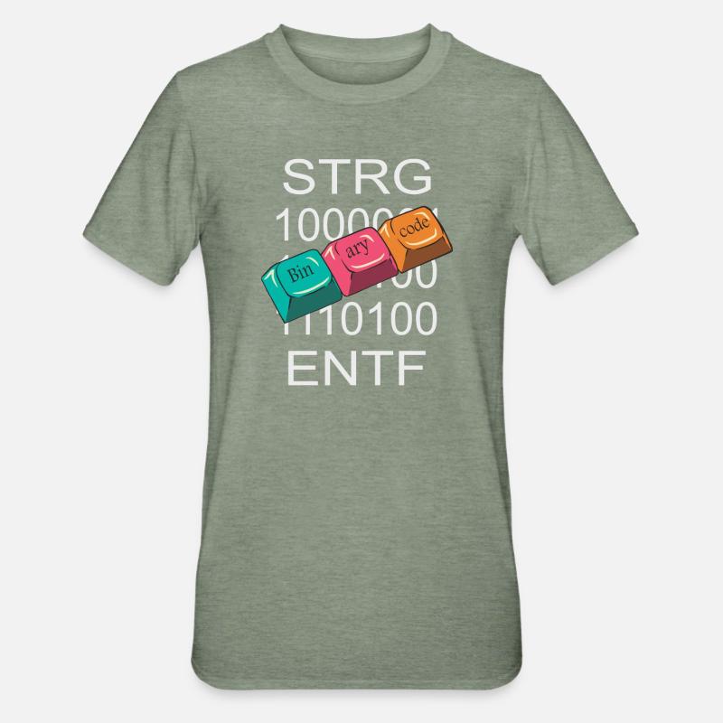 Nerd de l’informatique - T-shirt polycoton Unisexe - vert kaki chiné