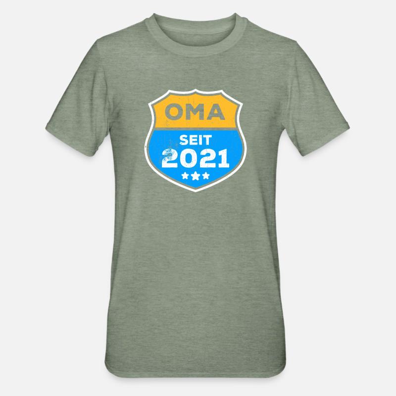 Seniorin Oma Großmutter Statement Ruhestand - Unisex Polycotton T-Shirt - Militärgrün meliert