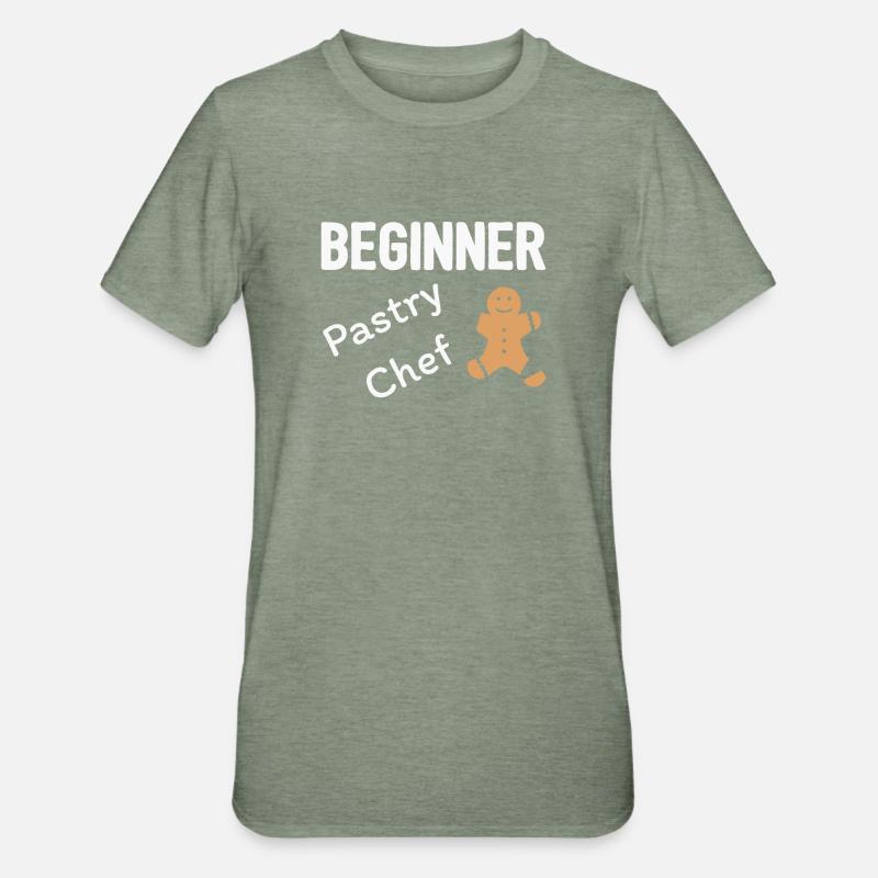 Beginner Pastry Chef - T-shirt polycoton Unisexe - vert kaki chiné