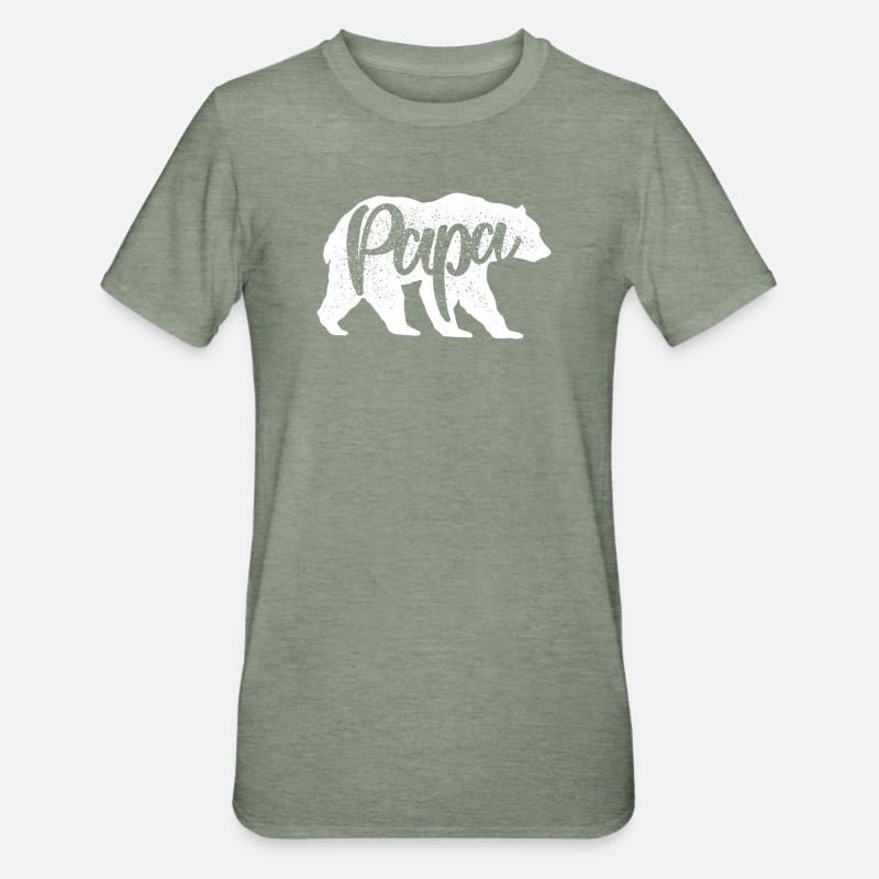 Wildcat Script Monochrom - Unisex Polycotton T-Shirt - Militärgrün meliert