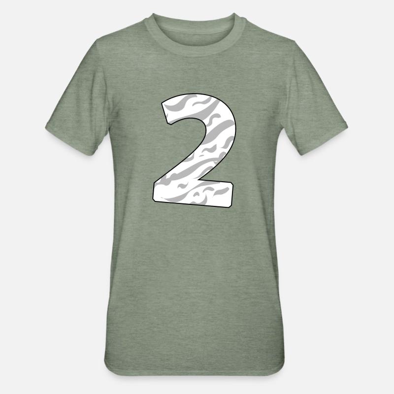 2 - T-shirt polycoton Unisexe - vert kaki chiné