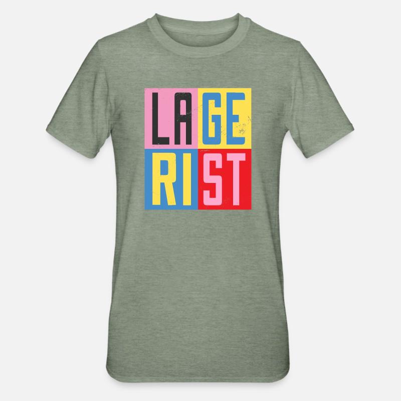 Conception d’entrepôt - T-shirt polycoton Unisexe - vert kaki chiné