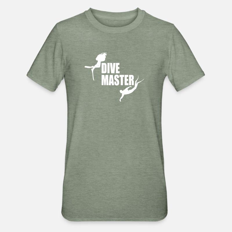 Divemaster Plongée Sous Marine - T-shirt polycoton Unisexe - vert kaki chiné