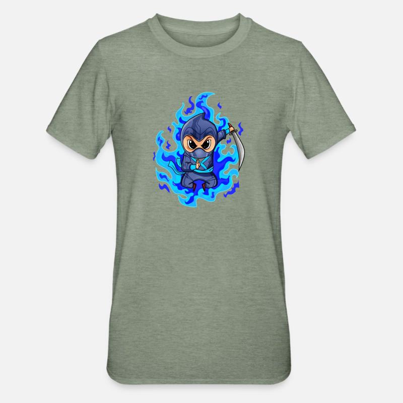 Ninja - T-shirt polycoton Unisexe - vert kaki chiné
