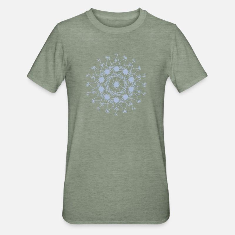 Mandala | Random patterns rotated - Unisex Polycotton T-Shirt - heather military green