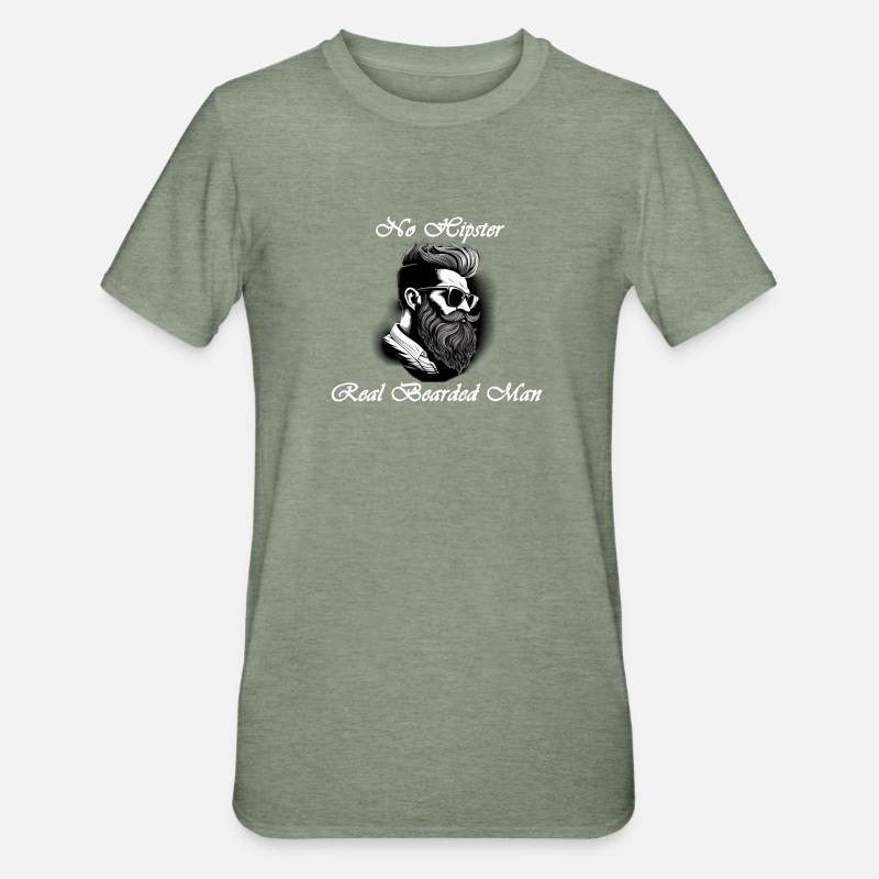 pas de blanc hipster - T-shirt polycoton Unisexe - vert kaki chiné