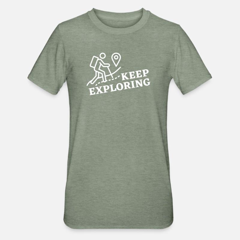 Continuez à explorer - T-shirt polycoton Unisexe - vert kaki chiné