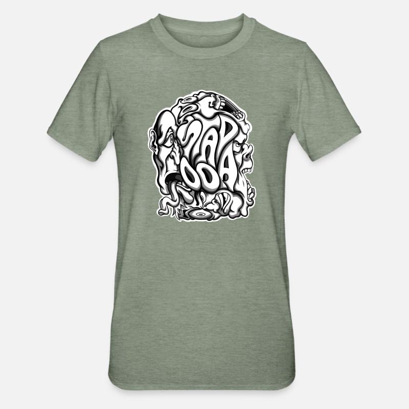 Stapooa2 - T-shirt polycoton Unisexe - vert kaki chiné