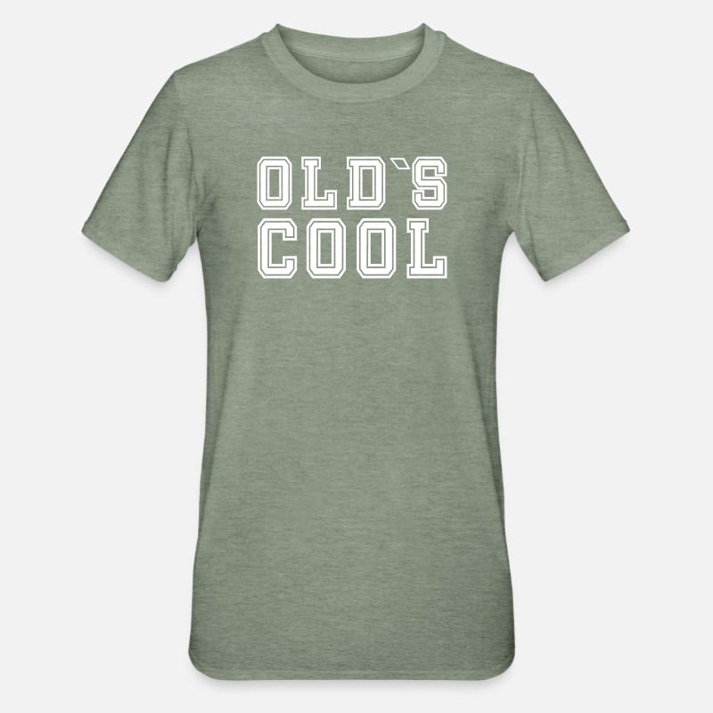 Oldscool - Old School Design - Unisex Polycotton T-Shirt - Militärgrün meliert