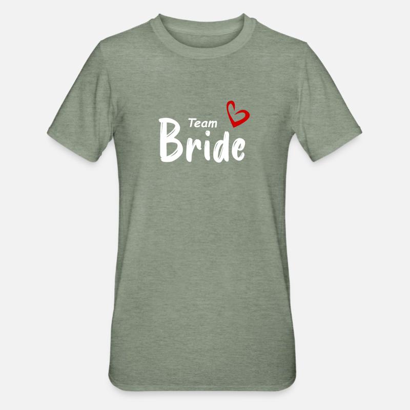 Mariée d’équipe - T-shirt polycoton Unisexe - vert kaki chiné